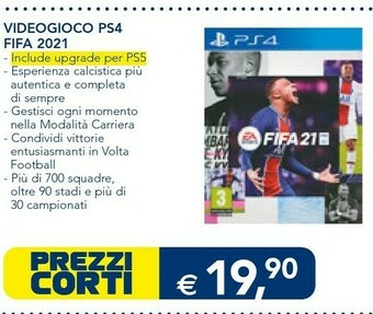 Sony Videogioco Ps4 Fifa 2021