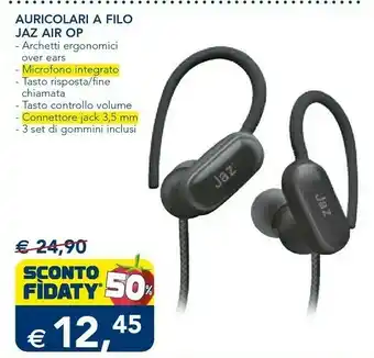 Jaz Auricolari A Filo Air Op