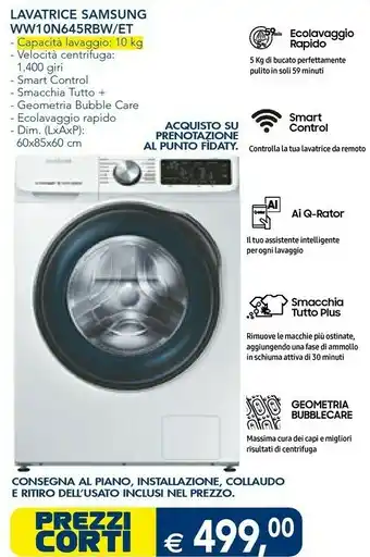 Esselunga Samsung Lavatrice WW10N645RBW offerta