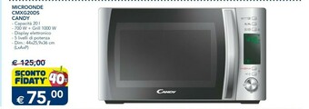 Esselunga Candy COOKinApp CMXG20DS Superficie Piana Microonde Combinato 20 L 700 W Argento offerta
