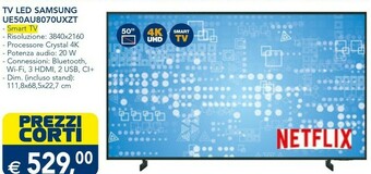 Samsung Series 8 UE50AU8070 127 Cm (50") 4K Ultra HD Smart TV Wi-Fi Nero