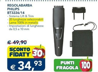 Esselunga Philips Regolabarba Bt3226/14 offerta