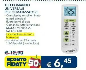 Telecomando Universale Per Climatizzatore