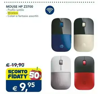 HP Z3700 Silver Wireless Mouse