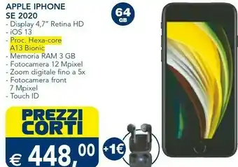T-Mobile IPhone Apple SE 2020 11,9 Cm (4.7") 64 GB Dual SIM Ibrida 4G Nero IOS 13