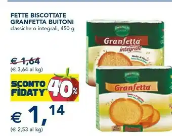 Esselunga Buitoni Fette biscottate offerta