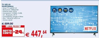 Esselunga LG 55UN73006LA TV 139,7 Cm (55") 4K Ultra HD Smart TV Wi-Fi Nero offerta
