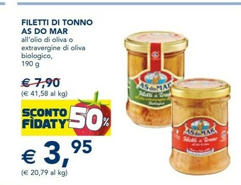 Esselunga As Do Mar Filetti Di Tonno All Olio Di Oliva offerta