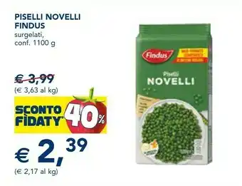 Esselunga Findus Piselli Novelli 1100 G(ml) offerta