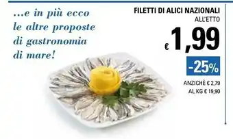 Basko Gastronomia di mare Alici offerta