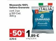 Carrefour Market Granarolo Mozzarella offerta