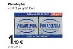 Carrefour Market Philadelphia Formaggio spalmabile offerta