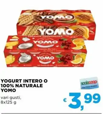 Coop Yomo Yogurt Intero o 100% Naturale 8x125 g offerta