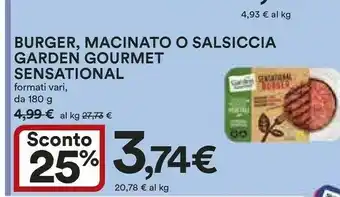 Coop Garden Gourmet - Sensational Salsiccia 180 G(ml) offerta