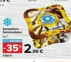 Carrefour Market Sorbettiera Sammontana - Nocciola Caffè 1000 G(ml) offerta