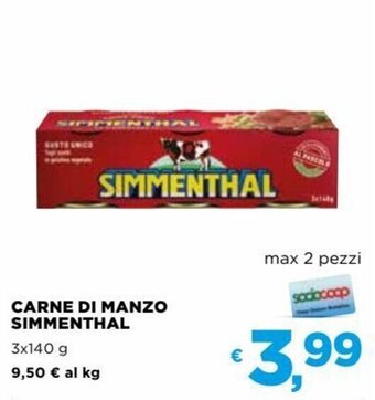 Coop Simmenthal Carne di manzo 3x140 g offerta
