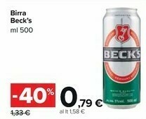 Carrefour Market Beck's Birra offerta
