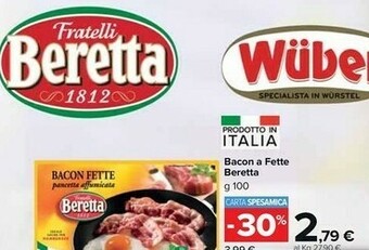 Carrefour Market Beretta Bacon A Fette offerta