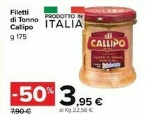 Callipo Filetti Di Tonno Al Naturale Con Sale Iodato 175 G(ml)