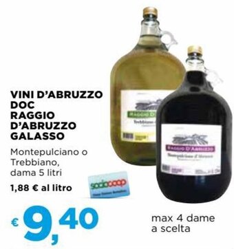 Coop Vini D'abruzzo doc raggio d'abruzzo galasso 5 litri offerta