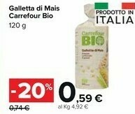 Carrefour Market Carrefour Bio Galletta Di Mais offerta