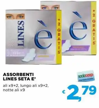 Coop Lines Seta è assorbenti x9+2 offerta