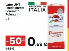 Polenghi Latte Italiano Fresco Parzialmente Scremato