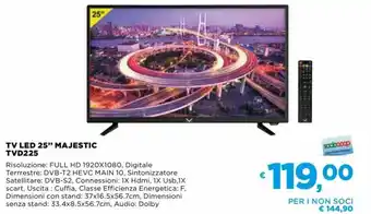 Coop TV LED 25" Majestic TVD225 offerta