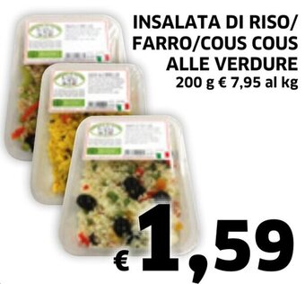 Ecu Discount Insalata di Riso/Farro/Cous cous alle verdure 200 g offerta