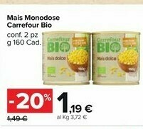 Carrefour Market Carrefour Bio Mais Monodose offerta