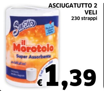 Ecu Discount Asciugatutto 2 veli 230 strappi offerta