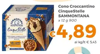 Tocal Sammontana Cono Croccantino CinqueStelle x 12 900 g offerta