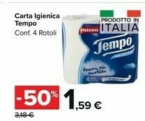 Carrefour Tempo Carta igienica offerta