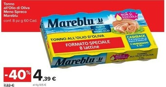Carrefour Mareblu Tonno offerta