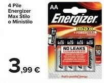 Carrefour Energizer Pile offerta