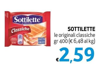 Maxi Supermercati Sottilette Le Originali Classiche 400 gr offerta
