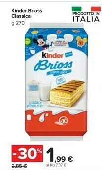 Carrefour Ferrero Kinder Brioss 270 G(ml) offerta