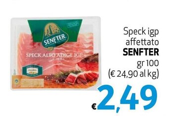 Maxi Supermercati Senfter Speck igp affettato 100 gr offerta