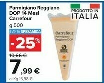 Carrefour Carrefour Parmigiano Reggiano Dop 14 Mesi offerta