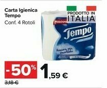 Carrefour Tempo Carta Igienica offerta