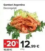 Carrefour Gamberi Argentina Decongelati offerta