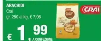 Crai Crai - Arachidi Tostate In Guscio 250 G(ml) offerta
