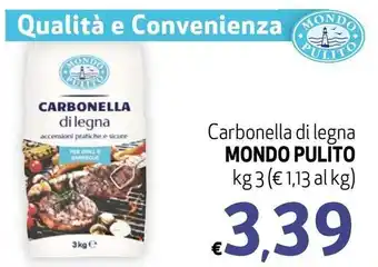 Maxi Supermercati Mondo Pulito Carbonella di legna 3 kg offerta