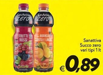 Sanattiva Succo zero vari tipi 1 lt