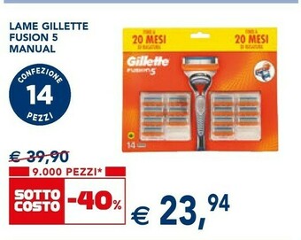 Esselunga Gillette Lame Fusion 5 Manual offerta