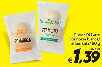 Iper Super Conveniente Buona di latte Scamorza bianca/affumicata 180 g offerta