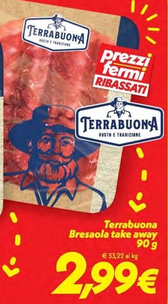 Iper Super Conveniente Terrabuona Bresaola take away 90 g offerta