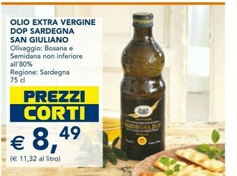 Esselunga San Giuliano Olio Extra Vergine Dop Sardegna offerta