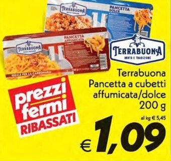 Iper Super Conveniente Terrabuona Pancetta a cubetti affumicata/dolce 200 g offerta