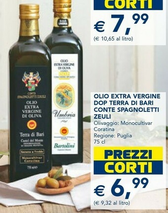 Esselunga Zeuli Olio Extra Vergine Dop Terra Di Bari Conte Spagnoletti offerta